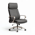 Ergonomic office chair with adjustable height and breathable fabric in dark gray